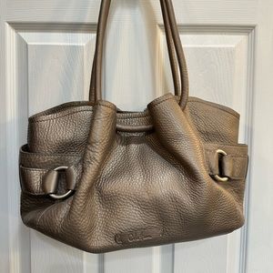 Dark silver Cole Haan shoulder bag.